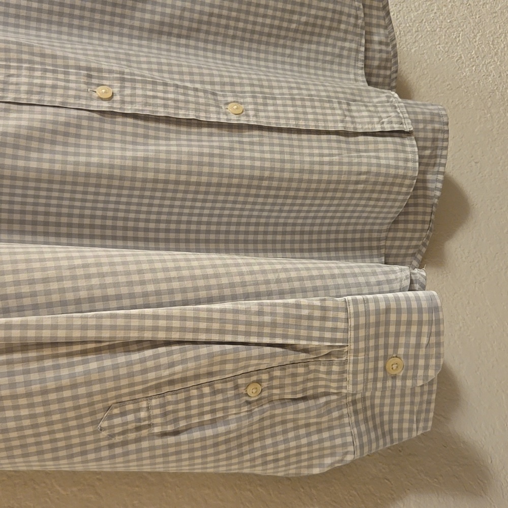 Vineyard Vines Button-down Shirt - White/Gray Plaid - Large - Picture 8 of 14
